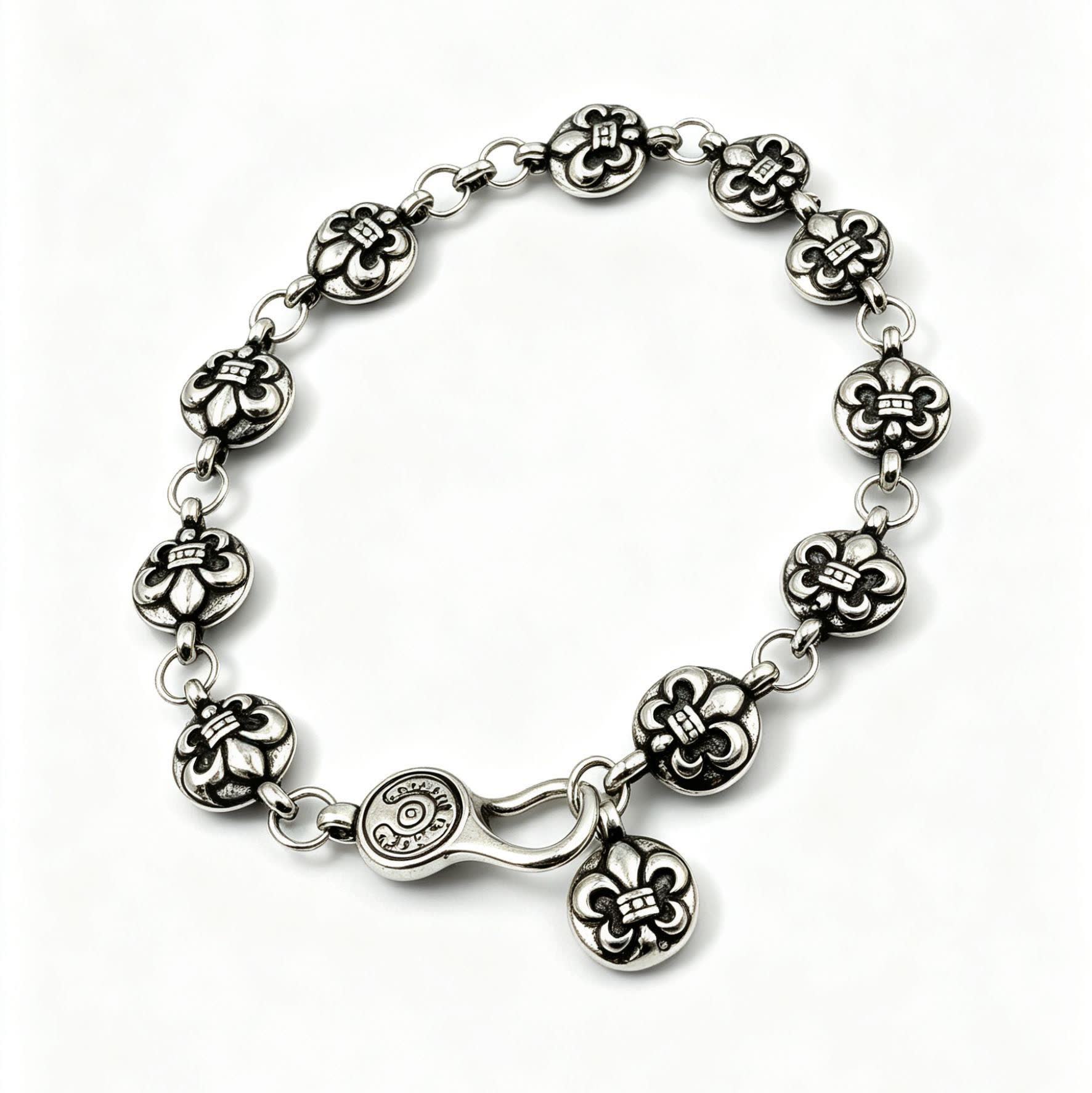 Chrome Hearts Sterling Silver Fleur-de-lis Bracelet